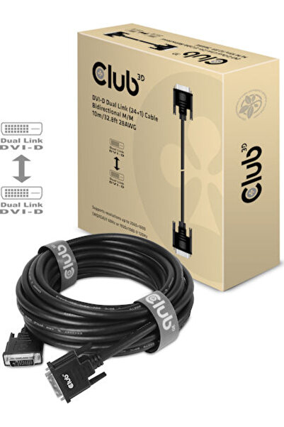 Other Club3D 10μ Καλώδιο DVI-D αρσενικό σε DVI-D αρσενικό Μαύρο (CAC-1220)