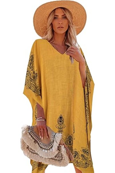 Moss Rose Women's Beach Cover up Swimsuit Kimono Cardigan with Bohemian Flora...