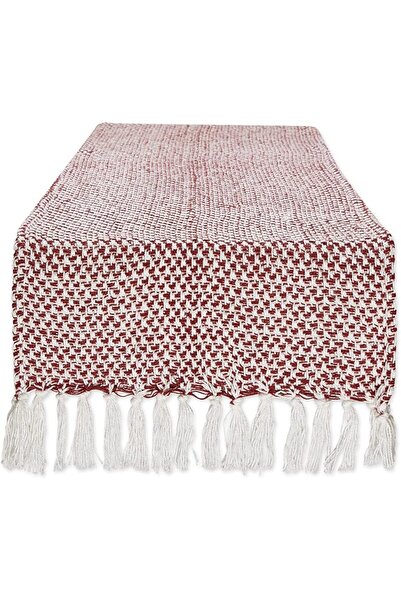 DII Woven Basics Collection 100% Cotton Knit Table Runner, 15x72, French Blue