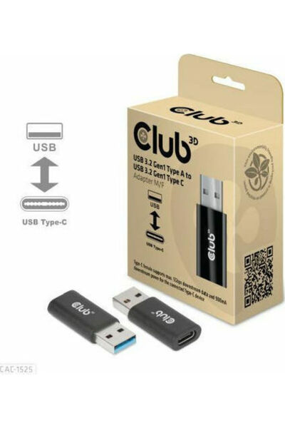 Other Μετατροπέας Club3D USB-A αρσενικό σε USB-C θηλυκό 1 τεμάχιο CAC-1525