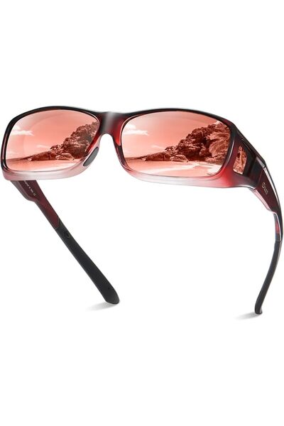 DUCOO DUCO Polarized Wraparound Fitover Glasses Wear Over Sunglasses for Men ...