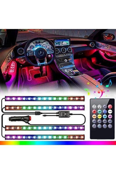 GENERAL شريط إضاءة LED للسيارة من EJ's SUPER CAR، 4 قطع بـ 36 مصباح LED، 12 ف...