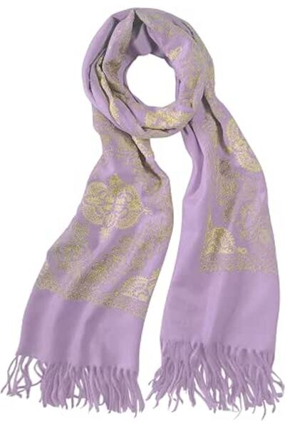 Urban CoCo Women's Embroidered Oversize Tassel Shawl Scarf