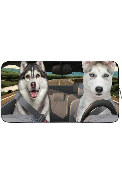 GVEN EXPRESS Gven Windshield Sun Shade, Car Sunshade for Front Windshield Fun...
