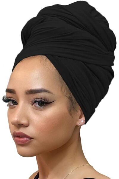 kachanaa أوشحة رأس من الجيرسيه المطاطي، أغطية رأس، أوشحة شعر بلون واحد، ناعمة...