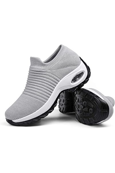 Slowpure Women's Walking Shoes Sock Sneakers - Mesh Slip On Air Cushion Lady ...