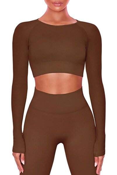 GENERAL Buttergene Women 1 Athleisure | Long Sleeve Crop Top, High Waist Legg...