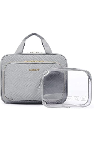 BAGSMART Toiletry Bag Hanging Travel Makeup Organizer with TSA Approved Trans...