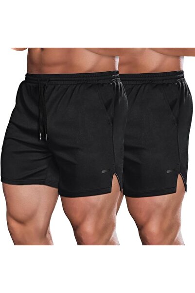 COOFANDY Men's 2 Pack Gym Workout Shorts Mesh Lightweight Bodybuilding Pants ...