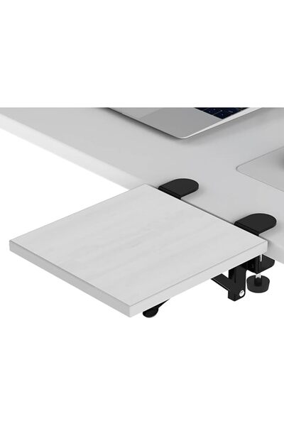 GENERAL OUGIC Ergonomic Desk Extension Tray, 30 x 15 cm, Clamp Without Perfor...