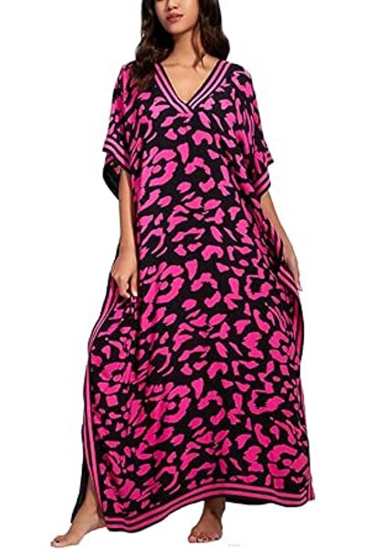 GENERAL Women Bohemian Kaftan Maxi Loungewear Nightgown Kimono Oversized Slee...