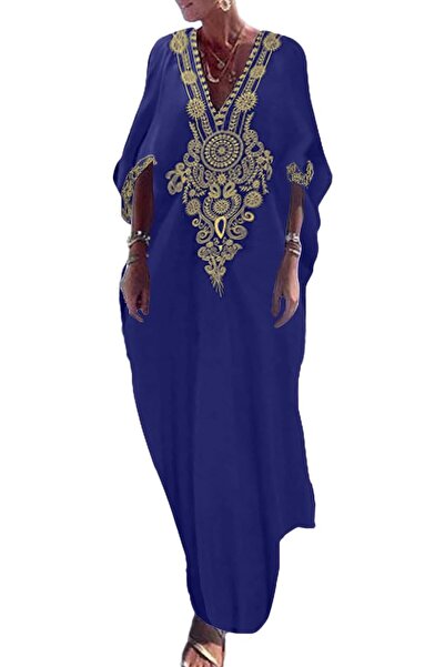 Bsubseach Women Embroidery Short Sleeve Bikini Swimsuit Cover Up Side Split B...