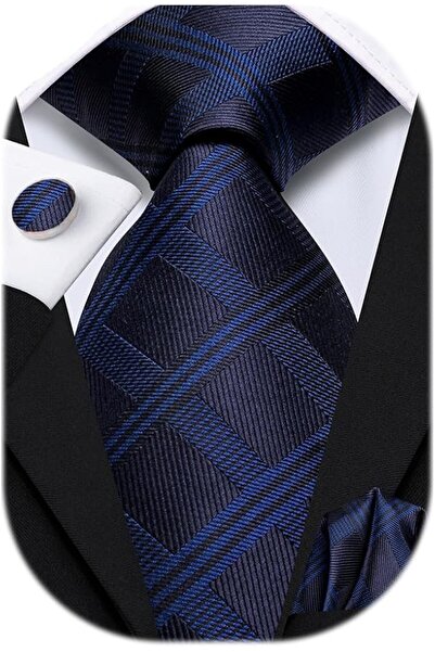 Dubulle Mens Paisely Silk Tie for Men Necktie and Pocket Square Set