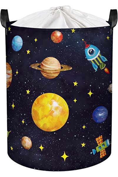 Clastyle 45L Rocket Astronaut Nursery Laundry Hamper for Bedroom Collapsible ...