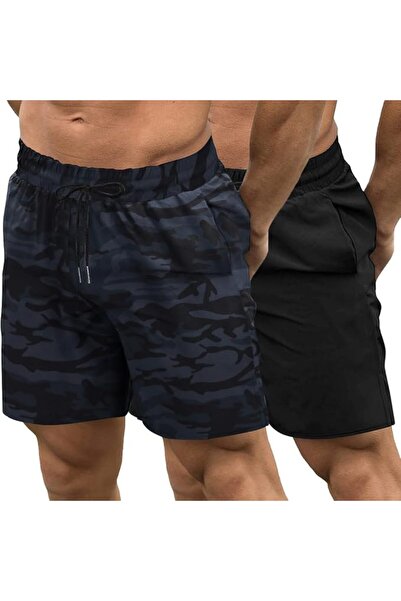 COOFANDY Men's 2 Pack Gym Workout Shorts 7 Inch Quick Dry Athletic Shorts Lig...