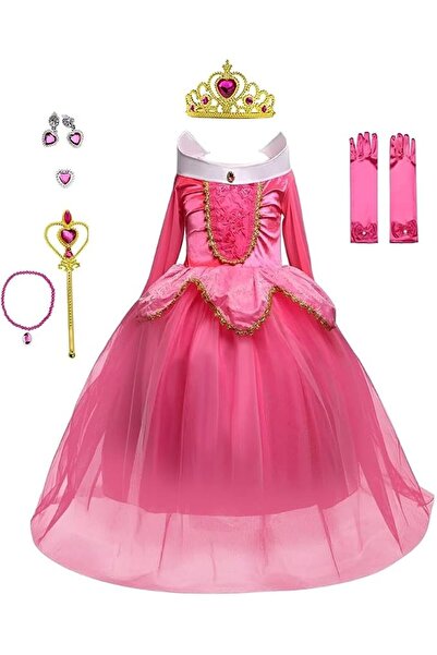 Yalla babY Yellow Princess Dress Costume for Girls Kids Dress Up with Free Ac...