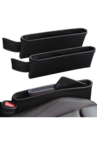 GENERAL 2 Pack Update Car Seat Gap Filler Organizer Leather Console Storage B...