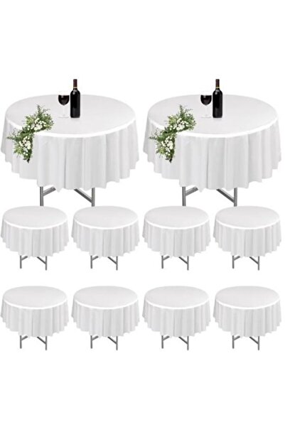 Generic Brand Round tablecloth set - 213cm - White
