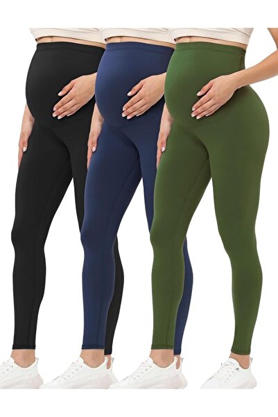 GENERAL Buttergene Women's Maternity Leggings Over The Belly Maternity Yoga P...