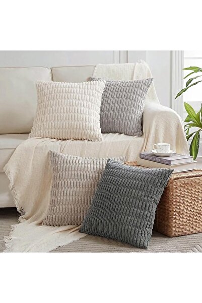 Fancy Homi 4 Packs Boho Black Decorative Throw Pillow Covers 18x18 Inch for L...