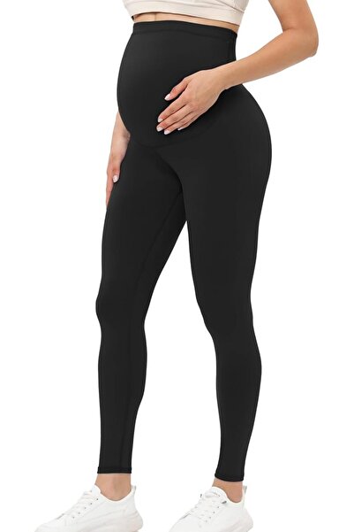GENERAL Buttergene Women's Maternity Leggings Over The Belly Maternity Yoga P...