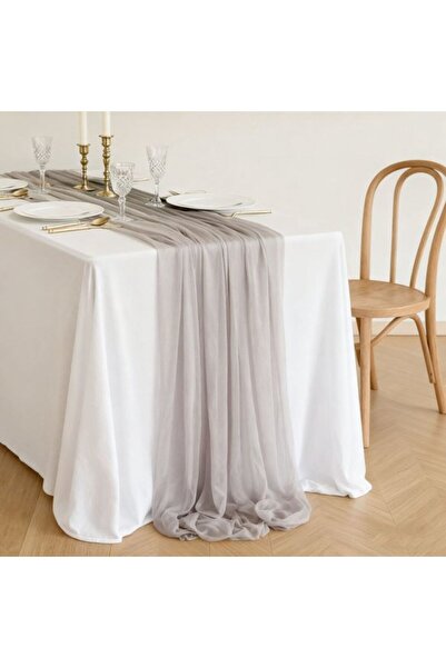 Generic Brand Two chiffon table runners, bohemian-style wedding table decorat...