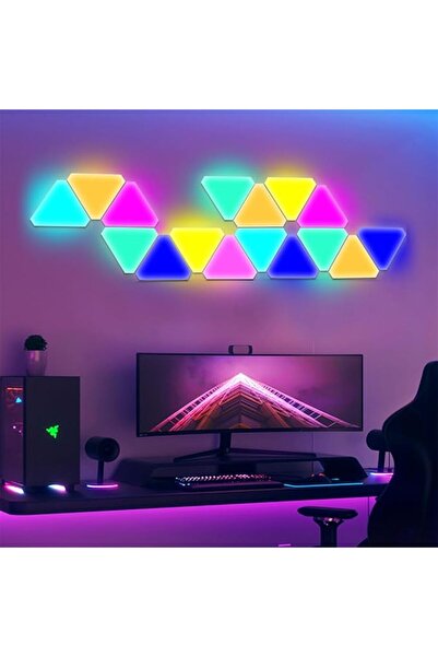 GENERAL مصباح ليلي LED مثلث الشكل بتقنية واي فاي وبلوتوث 5 فولت USB، إضاءة جو...