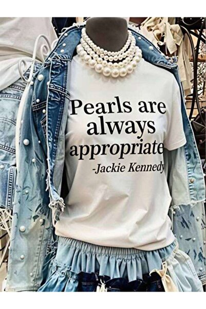 23ERVA Pearls, Women's Pearls Are Always Appropriate Quote, Pure Cotton T-Shi...