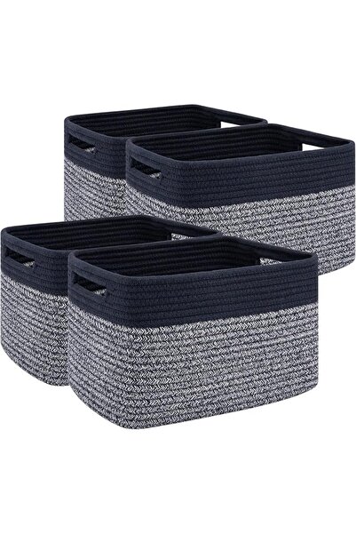 GENERAL 4 Pack Shelf Baskets for Organizing Home - Perfect for Toys, Books, a...