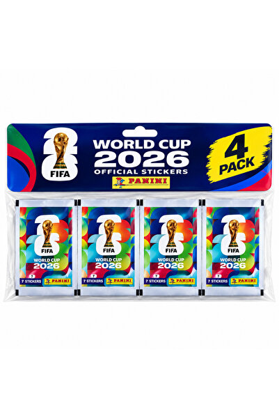 FIFA World Cup 2026 Çıkartma Kartı 4'lü Paket (28 Sticker)