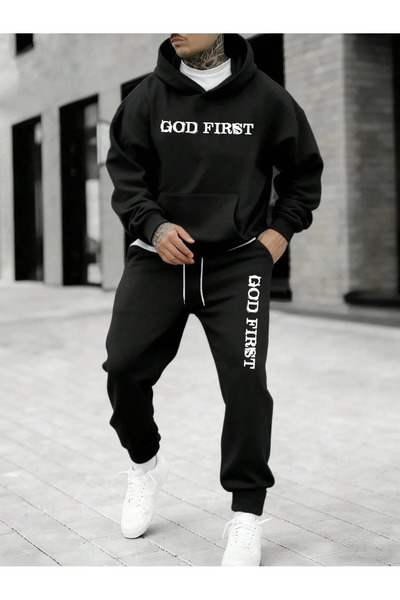 PAVRO Sweatshirt Tracksuit Set Oversize Shaped Comfortable Fit Quality Fabric