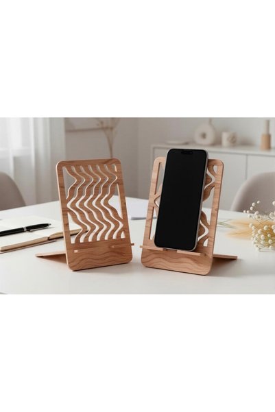 ROKH Natural Wooden Phone Stand Decorative Phone Holder Desktop Stand Gift Stylish Design