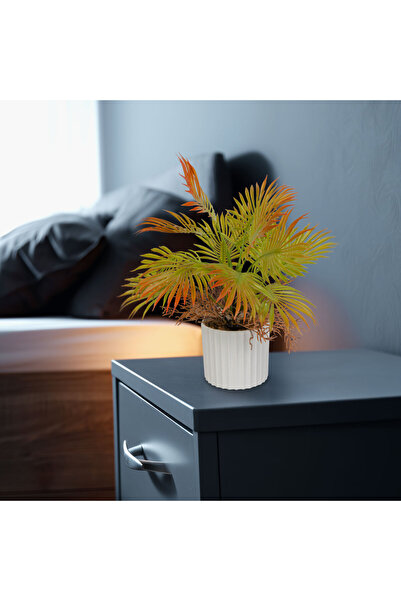 Alista Home Plantă artificială decorativă tip palmier, 22 cm, în ghiveci, des...