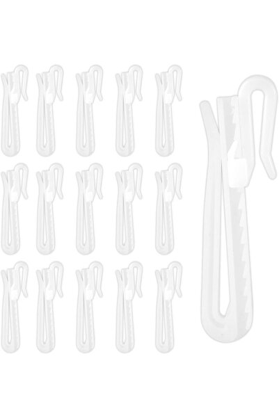 Morvena Picks 80 bucăți cârlige din plastic pentru perdele, 7x2,5 cm cârlige ...