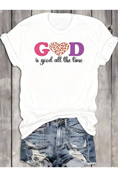 26LIK Women Christian Faith T-Shirt With God Is Good All The Time Psalm Bible...