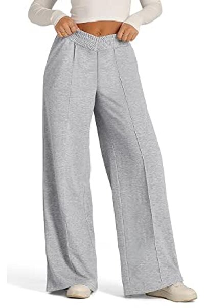 GENERAL onlypuff Women's High Waisted Wide Leg Sweatpants Casual Yoga Jogger ...