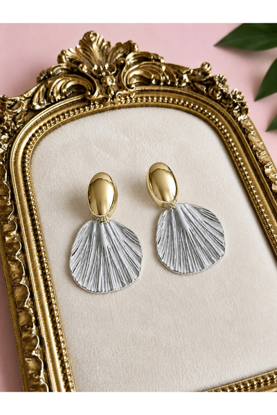 FLAWSOME JEWELRY STORE Steel Tarnish Resistant Seashell Summer Earrings Gold ...