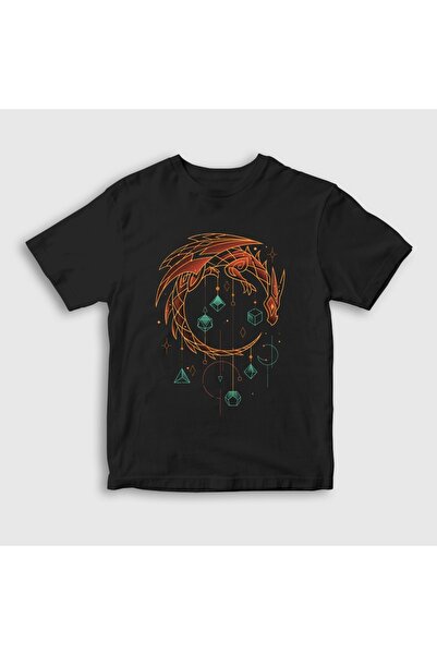 Presmono Unisex Kids Black Cool Dungeons and Dragons T-Shirt 619686Tt