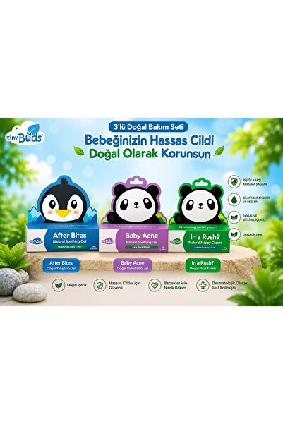 Tıny Buds 3'lü Doğal Bebek Yatıştırcı Krem Seti
