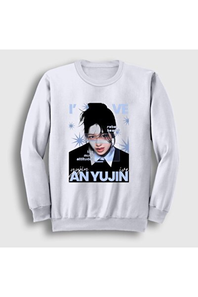 Presmono Unisex White an Yujin Rebel K-Pop Ive Sweatshirt 619582Tt