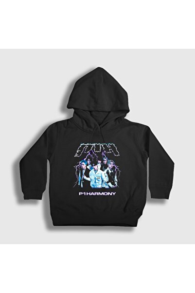 Presmono Unisex Kids Black Killin It K-Pop P1Harmony Hooded Sweatshirt 620167Tt