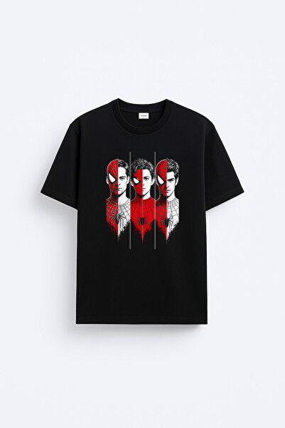 cesita Spider-Man Printed Cotton Black T-Shirt T-Shirt
