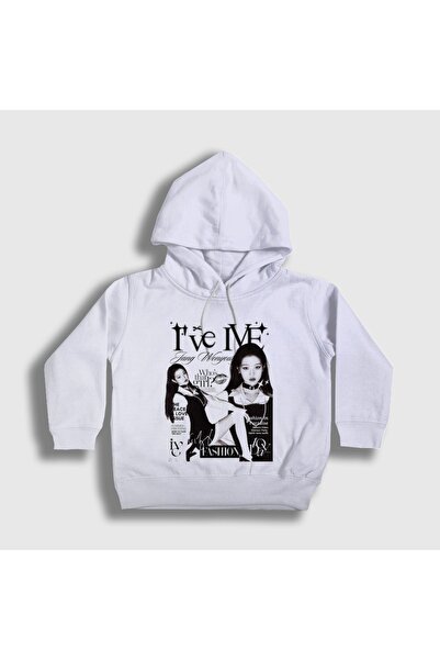 Presmono Unisex Kids White Jang Wonyoung K-Pop Ive Hooded Sweatshirt 619935Tt