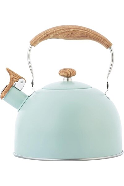 STARSTAR 2.5L Whistle Kettle - Wood Grain Anti-Scalding Handle - Whistle Func...