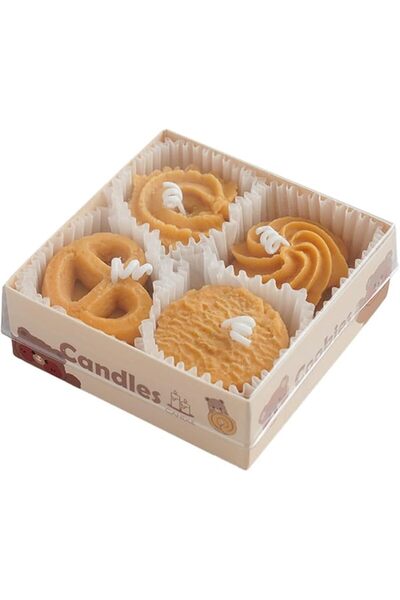 Tazweeq 4Pcs Creative Cookie Cutter Scented Candle, Scented Gift Box, Indoor ...