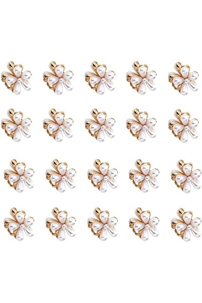 Generic Pearl Flower Hair Claw Clips, 20 Pcs, Mini Decorative Hair Accessorie...