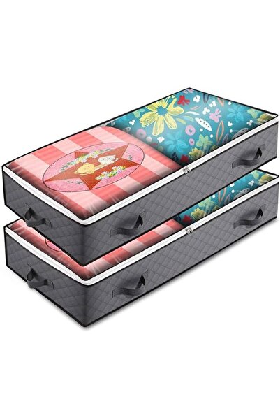 GENERAL 2 Pack 75L Under Bed Storage Containers with Clear Window - Large Cap...