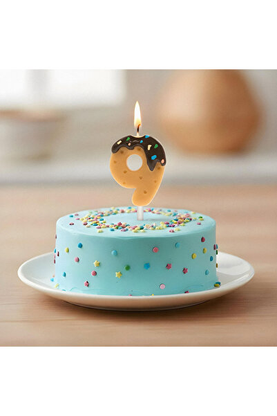 Alista Home Cake candle number 9, anniversary decoration, 12 cm