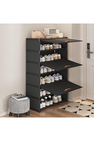 Winsoyya Shoe Rack, 8-Tier Shoe Storage Cabinet 32 Pairs Plastic Freestanding...