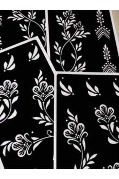 OEM Set de șabloane pentru tatuaje, design floral reutilizabil pentru artă co...